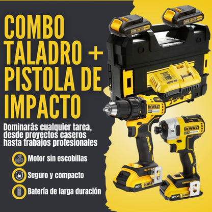 Kit DeWalt: Taladro + Pistola de Impacto