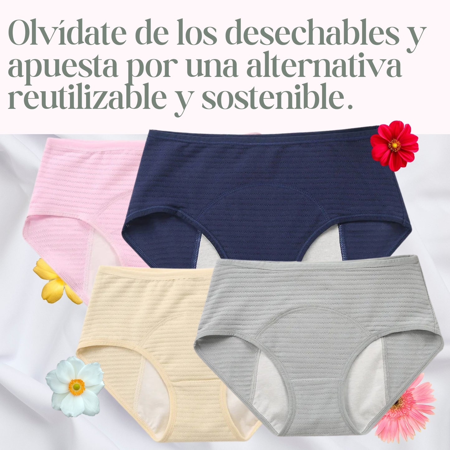 Interiores para incontinencia y flujo menstrual