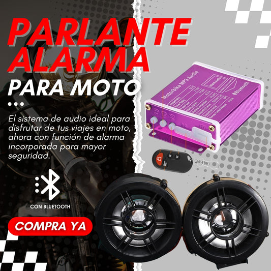 Sistema de Sonido con Alarma para Moto